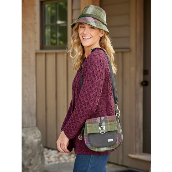Best Sale โค๏ธ Vermont Country Store ๐ฉ Women's Irish Wool Plaid Bucket Hat Green/purple Plaid ๐ - Image 6