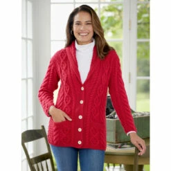 Discount 🔔 Vermont Country Store 👩 Women's Irish Supersoft Wool Shawl-Collar Cardigan Oatmeal 🛒