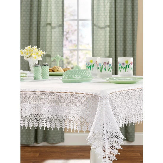 Best deal ๐ Vermont Country Store Keepsake Lace Tablecloth White ๐