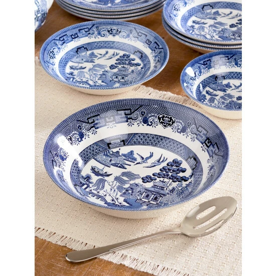 Outlet 🔥 Vermont Country Store Blue Willow Large Serving Bowl 🌟