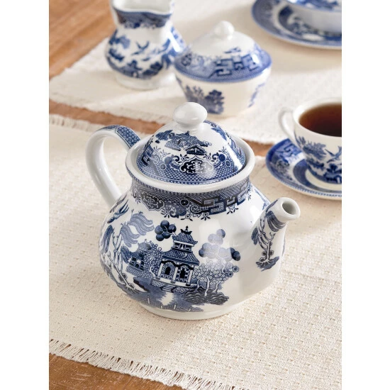 Hot Sale π Vermont Country Store Blue Willow Teapot π