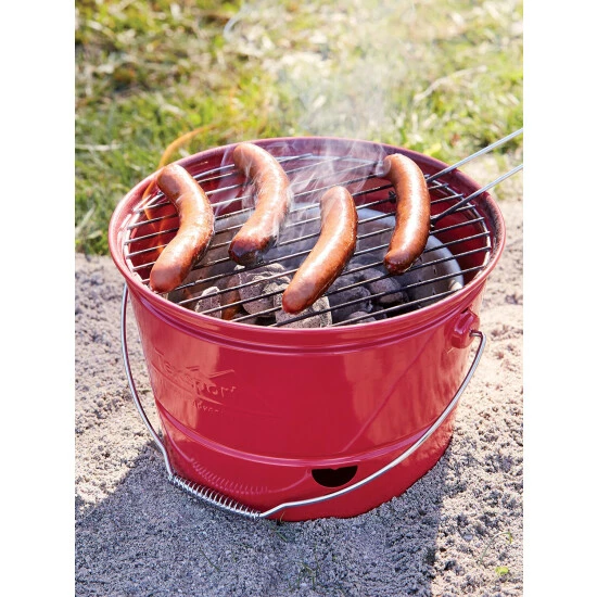 Promo 😍 Texsport BBQ Bucket Portable Grill Red 🎉 - Image 2