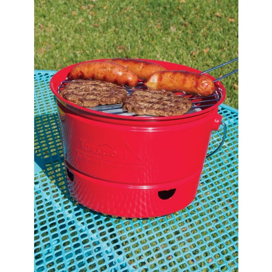 Promo 😍 Texsport BBQ Bucket Portable Grill Red 🎉 - Image 3