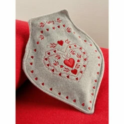 Buy 🎉 Vermont Country Store Heart-Shaped Hot Water Bottle With Embroidered Cover 👏