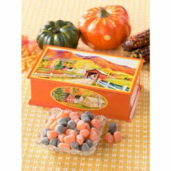 Cheap 🧨 The Vermont Country Store Covered Bridge Tin With Harvest Spice Gumdrops 🎁