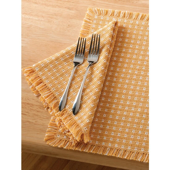 Brand new ๐ The Mountain Weavers Mountain Weave ๐ช Thanksgiving Cotton Placemats, Set Of 2 Sage And Stone ๐ - Image 3