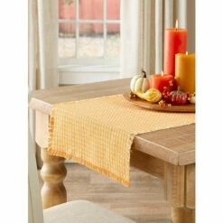 Cheapest ๐งจ The Mountain Weavers Mountain Weave ๐ช Thanksgiving Cotton Table Runner Butternut And White ๐